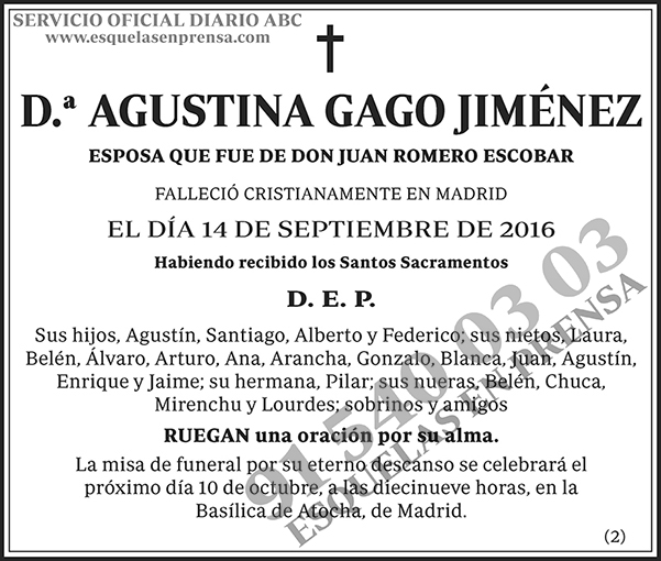 Agustina Gago Jiménez